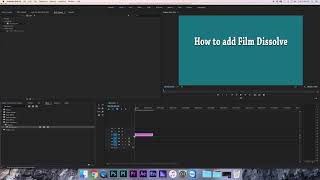 MET Academy How to use film dissolve transition in Premiere [upl. by Bruce310]