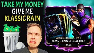 Buying Klassic Rain Pack Until I Get Him Will I Get Lucky MK Mobile [upl. by Assyl]