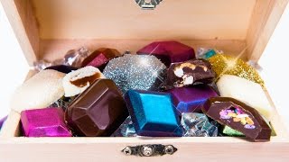 Edible Chocolate Jewels amp Gems Truffles Covered in Edible Glitter [upl. by Oiluj711]