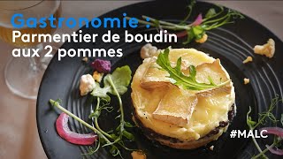 Gastronomie  Parmentier de boudin aux deux pommes [upl. by Rombert]