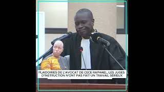 PLAIDOIRIES DE LAVOCAT DE CECE RAPHAEL LES JUGES DINSTRUCTION NONT PAS FAIT UN TRAVAIL SÉRIEUX [upl. by Samid]