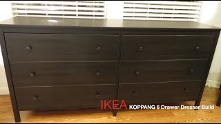 IKEA KOPPANG DarkBrown 6Drawer Dresser Assembly [upl. by Lachish]