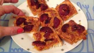 Faire des toasts au chorizo  Recette toast apéritif [upl. by Ihskaneem]