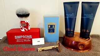 Floris 89 Shaving Cream Aftershave Balm Simpson Chubby 2 King Charles III Monarch  Merkur 36G [upl. by Eniamor197]