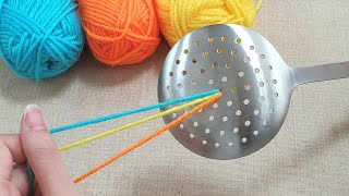 Amazing  Super easy idea made of ladle and wool  Gift Craft ldeas  DIY projects [upl. by Annahaj]