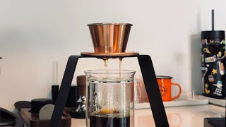 Pour Over  Drip Kalita Wave Tsubame Copper [upl. by Aderf]