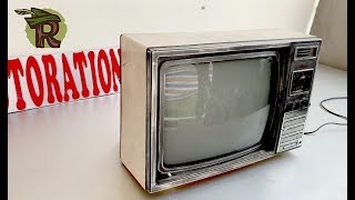 Restoration SAMSUNG TVs produced in 1985  Antique television restore  Upgrade AV port for TV [upl. by Soirtimid]