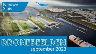 Dronebeelden Nieuwe Sluis Terneuzen september 2023 [upl. by Enaitsirhc849]