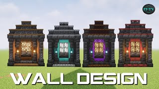 4 WALL DESIGNS TO Improve Your Minecraft World [upl. by Fowle]