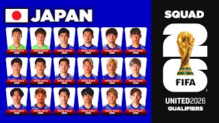 JAPAN SQUAD FIFA WORLD CUP 2026 ASIAN QUALIFIERS  NOVEMBER MATCHES [upl. by Hoyt]