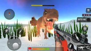 Dinosaur Game Dinosaur Hunter Ice Age Level 910 [upl. by Ikairik]