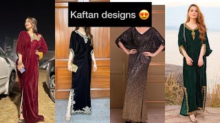 Kaftan designs party wear velvet kaftan designslong gowns ideas😍 [upl. by Smoot]