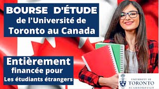 ÉTUDIER GRATUITEMENT AU CANADA  BOURSES DE LUNIVERSITÉ DE TORONTO ONTARIO AU CANADA [upl. by Juni]