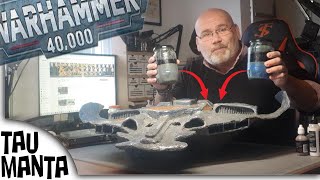 Making a Tau Manta from Warhammer Sprues UPDATE [upl. by Ahsahtan59]