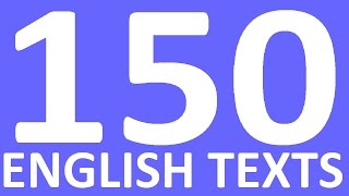 150 ENGLISH TEXTS LISTENING ENGLISH PRACTICE Intermediate English speaking practice [upl. by Yddet]