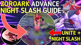 Zoroark Advance Night Slash Guide  Pokemon Unite Zoroark Guide  pokemonunite zoroark [upl. by Kilan]