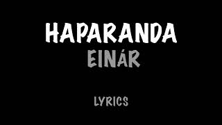 Einár  Haparanda LYRICS [upl. by Jaddan101]