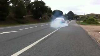 Jaguar XKRS 2011 BURNOUT 50liter V8 Supercharged 550 bhp MUCH SMOKE [upl. by Nazay]