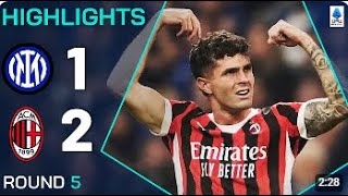 INTERMILAN 12  HIGHLIGHTS  Pulisic strikes in Milan derby win  Serie A 202425 [upl. by Lin]