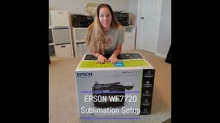 Epson WF7720 sublimation printer Unboxing and setup [upl. by Lateh724]