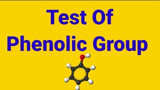 Test of phenolic group FeCl3 test chemistrysageofficial [upl. by Chiquita279]