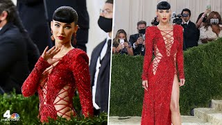 Met Gala Megan Fox Explains Her Inspiration Behind Her Red Carpet Look [upl. by Nelak864]