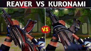 Reaver Vandal VS Kuronami Vandal Comparison  Which One Is The Best Vandal Skin In Valorant [upl. by Ennairb]