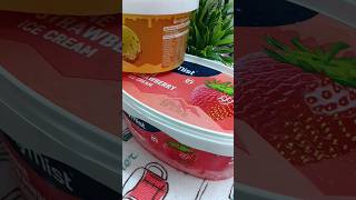 😍Unboxing strawberry ice cream ✨ ice cream tub shorts ashortaday [upl. by Yartnoed275]