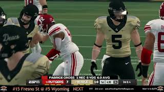 S9 W11 l 13 Rutgers  9 Wake Forest [upl. by Lyrradal]