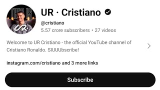 UR Cristano Cristiano Ronaldo official YouTube channel  Cr7 channel  world record [upl. by Markowitz648]