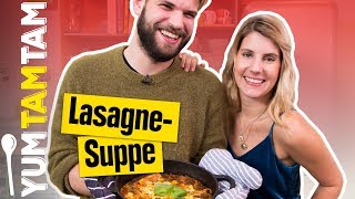 LASAGNE als SUPPE  LasagneSuppe mit Mozzarella amp Spinat  yumtamtam [upl. by Isleen]