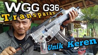 Unboxing Review amp Tes Nembak WGG G36C Electric Water Gel Gun Blaster [upl. by Glenden]