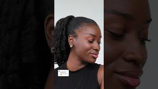 Drawstring ponytail tutorial on type 4 hair [upl. by Suhpoelc471]