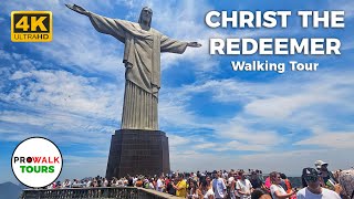 Tour Christ the Redeemer in Rio de Janeiro Brazil  Walking Tour  4K60fps with Captions [upl. by Wallache]