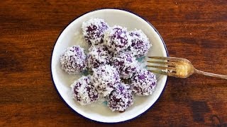 Purple Sweet Potato Ondeh Ondeh [upl. by Oiramal]