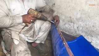 Process of Making Wheelbarrow Out of Plastic Oil Drums  How to make Plastic Wheelbarrow [upl. by Alphonsa853]