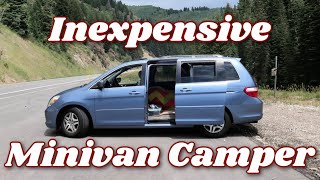 Inexpensive NoBuild Minivan Camper Setup [upl. by Naillimixam253]