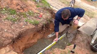 How to prepare a footing for a Retaining Wall  Adbri Masonry [upl. by Biron]