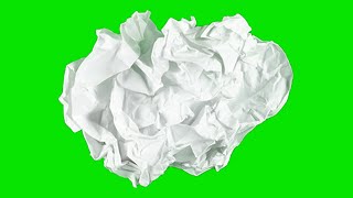 Stop Motion Paper Ball Green Screen Chromakey [upl. by Agnella]