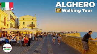 Alghero Italy Evening Walking Tour  4K  with Captions  Prowalk Tours [upl. by Gnah269]