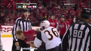 Eric Boulton vs John Erskine Nov 14 2010  Atlanta feed [upl. by Sidoeht]