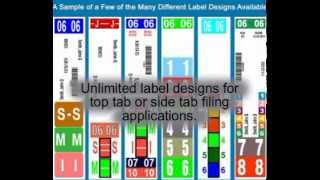 Color Coded File Folder Labels  Filing Label Print Software [upl. by Pinelli]