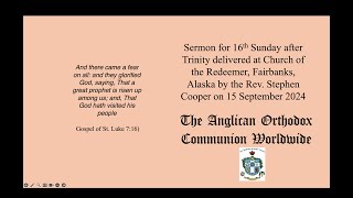 Sermon for 16th Sunday after Trinity [upl. by Salene]