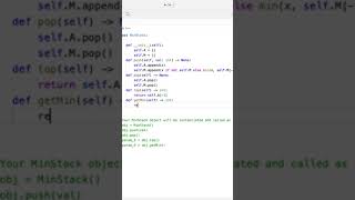 Leetcode 155 Min Stack coding python programming code windows exam [upl. by Damha]