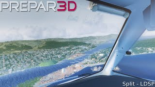 P3D v33 ✈ DASH 8  Split  LDSP   MAX REALISM [upl. by Enilrem266]