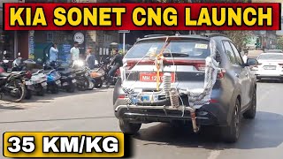 Kia Sonet Company Fitted CNG Launch With 35 KmKg Mileage । Brezza CNG Rival ।। [upl. by Icyaj]