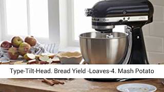 KitchenAid Classic Series 45 Quart TiltHead Stand Mixer Onyx Black K45SSOB [upl. by Jobina]