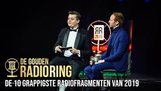 Dit zijn de 10 grappigste radiofragmenten van 2019  Het Gouden RadioRing Gala 2019 [upl. by Neerihs]