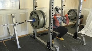 NinjaTyler  Front Squat ATG 495 Lbs RECORD HD [upl. by Acisse]