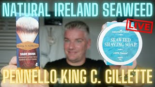 Zero irritazioni con Natural Ireland Seaweed  Gillette ProShield  Pennello King C Gillette  Prep [upl. by Inglis376]